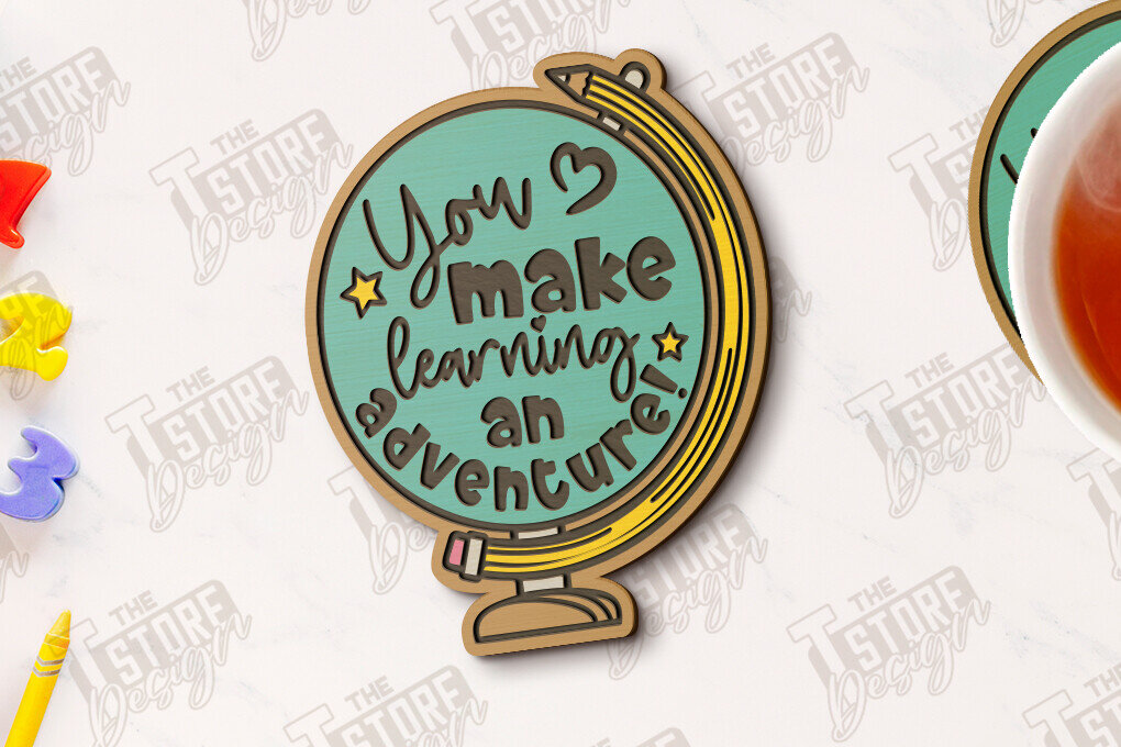 Σετ των 2 Intra απο ξύλο plywood 3mm-4mm πάχος – Δάσκαλος σουβέρ | Σχολείο | Κύπελλο σουβέρ Δίασταση  20x20 cm INTRAFABR-118678791