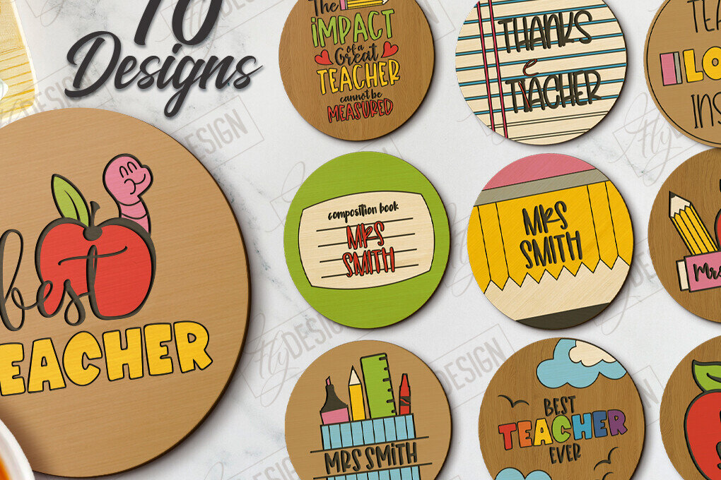 Σετ των 2 Intra απο ξύλο plywood 3mm-4mm πάχος – Δασκάλα σουβέρ Πακέτο | Κύπελλο σουβέρ Δίασταση  20x20 cm INTRAFABR-118750627