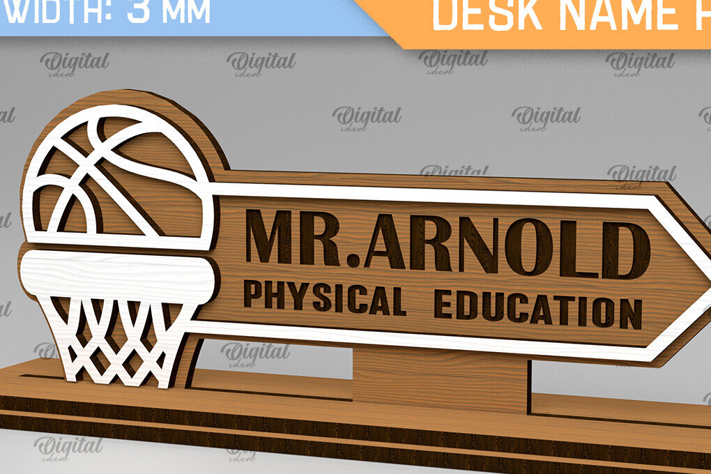 Σετ των 2 Intra απο ξύλο plywood 3mm-4mm πάχος – Κοπή με λέιζερ ονομαστικής πλάκας γραφείου δασκάλου Δίασταση  20x20 cm INTRAFABR-103440978