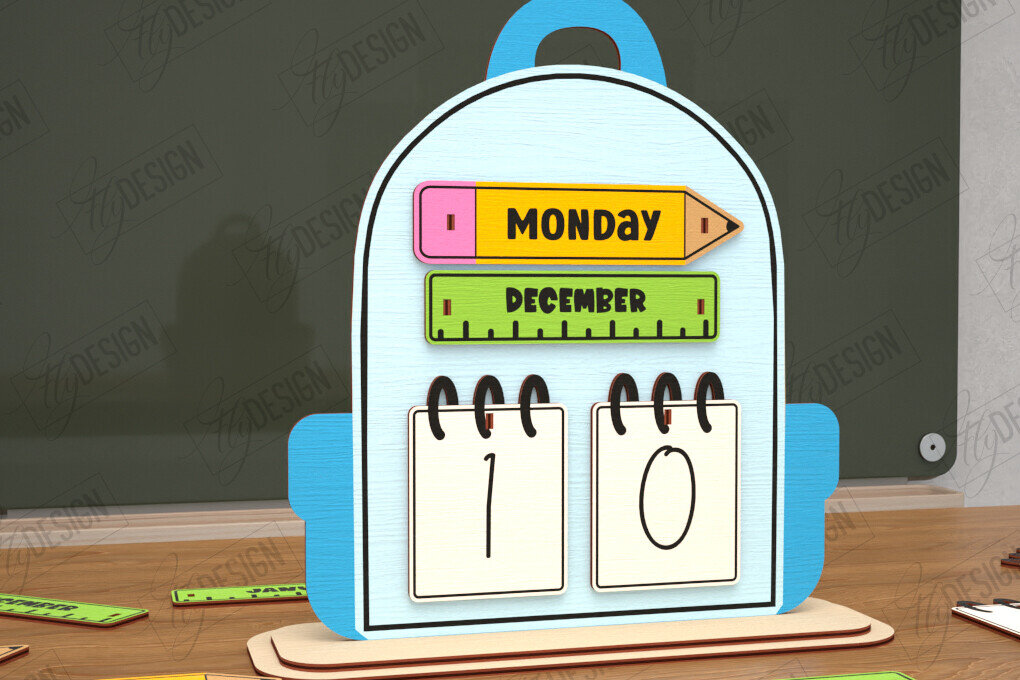 Σετ των 2 Intra απο ξύλο plywood 3mm-4mm πάχος – Διαρκές Ημερολόγιο Επιτραπέζιου Δασκάλου | CNC Δίασταση  20x20 cm INTRAFABR-115495720