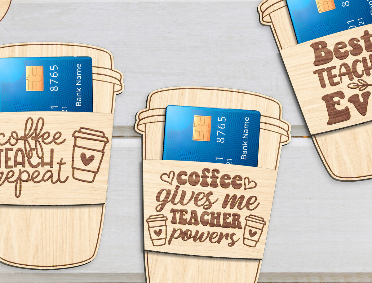 Σετ των 2 Intra απο ξύλο plywood 3mm-4mm πάχος – Κάτοχος δωροκάρτας δασκάλου Δίασταση  20x20 cm INTRAFABR-99080174