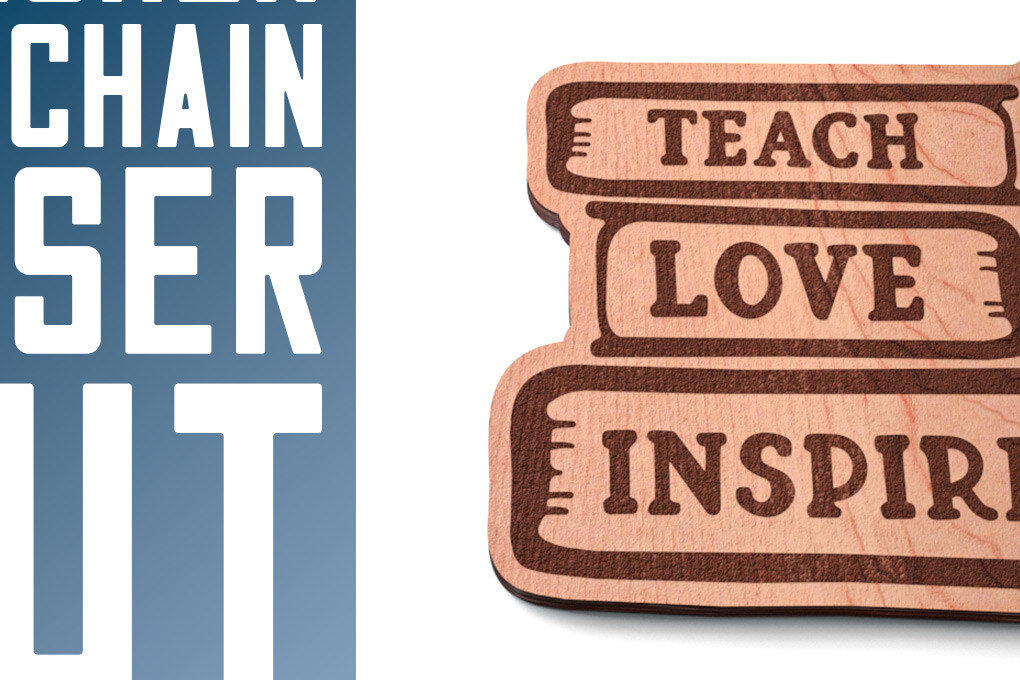 Σετ των 3 Intra απο ξύλο plywood 3mm-4mm πάχος – Teacher Keychain | Σχολείο Δίασταση  5x5 cm INTRAFABR-60594373