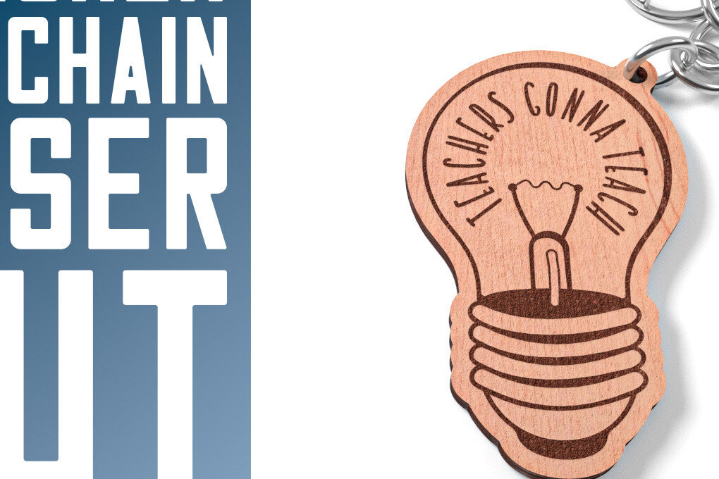 Σετ των 3 Intra απο ξύλο plywood 3mm-4mm πάχος – Teacher Keychain | Σχολείο Δίασταση  5x5 cm INTRAFABR-60594198