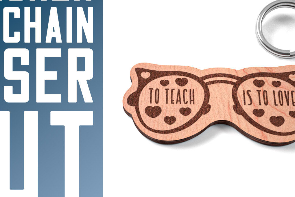 Σετ των 3 Intra απο ξύλο plywood 3mm-4mm πάχος – Teacher Keychain | Σχολείο Δίασταση  5x5 cm INTRAFABR-60594328