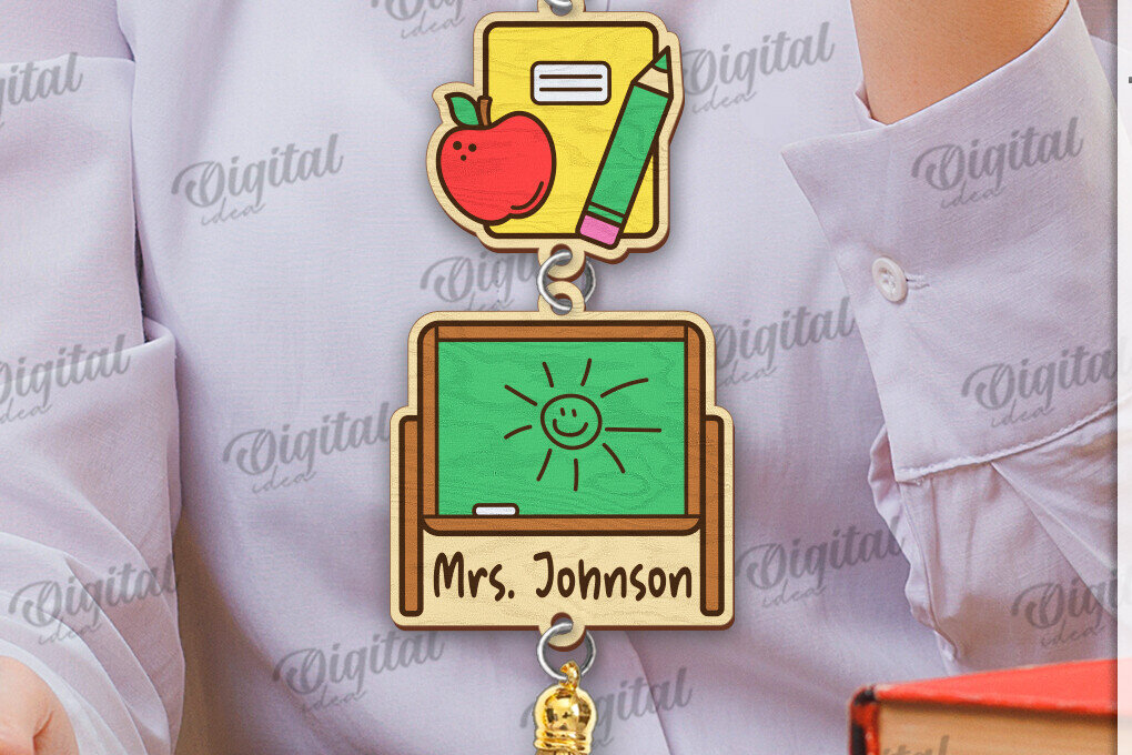 Σετ των 2 Intra απο ξύλο plywood 3mm-4mm πάχος – Δασκάλα Lanyard Decor Δίασταση  20x20 cm INTRAFABR-120166886