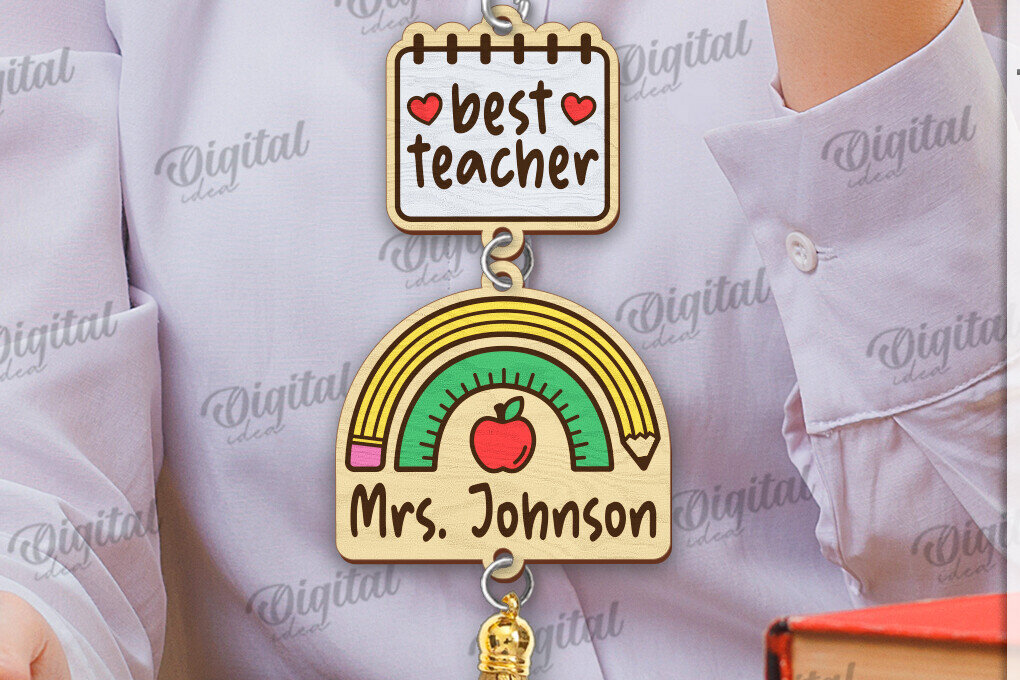 Σετ των 2 Intra απο ξύλο plywood 3mm-4mm πάχος – Δασκάλα Lanyard Decor Δίασταση  20x20 cm INTRAFABR-120166456