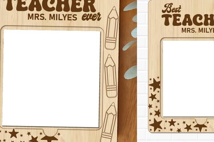 Σετ των 2 Intra απο ξύλο plywood 3mm-4mm πάχος – Αρχείο κοπής με λέιζερ θήκη σημειωματάριου εκπαιδευτικού Δίασταση  20x20 cm INTRAFABR-120919851