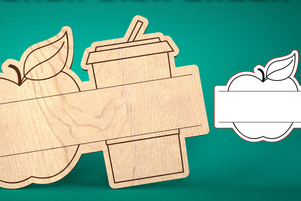 Σετ των 2 Intra απο ξύλο plywood 3mm-4mm πάχος – Teacher Sign | Σχολείο Δίασταση  40x30 cm INTRAFABR-57370731