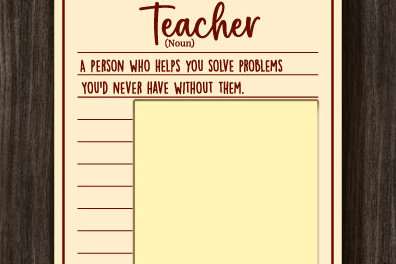 Σετ των 2 Intra απο ξύλο plywood 3mm-4mm πάχος – Teacher Sticky Note Holder Cut Laser Δίασταση  20x20 cm INTRAFABR-98958330