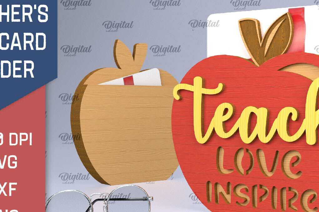 Σετ των 2 Intra απο ξύλο plywood 3mm-4mm πάχος – Δωροθήκη Δωροκάρτας Καθηγητών Δίασταση  20x20 cm INTRAFABR-95577422