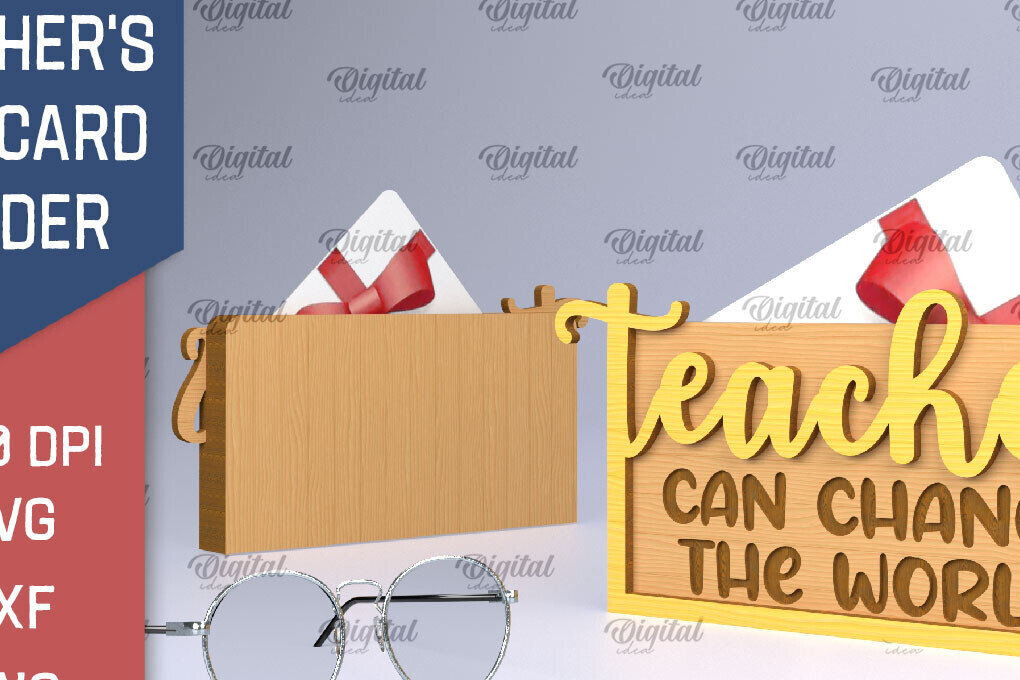 Σετ των 2 Intra απο ξύλο plywood 3mm-4mm πάχος – Δωροθήκη Δωροκάρτας Καθηγητών Δίασταση  20x20 cm INTRAFABR-95577432