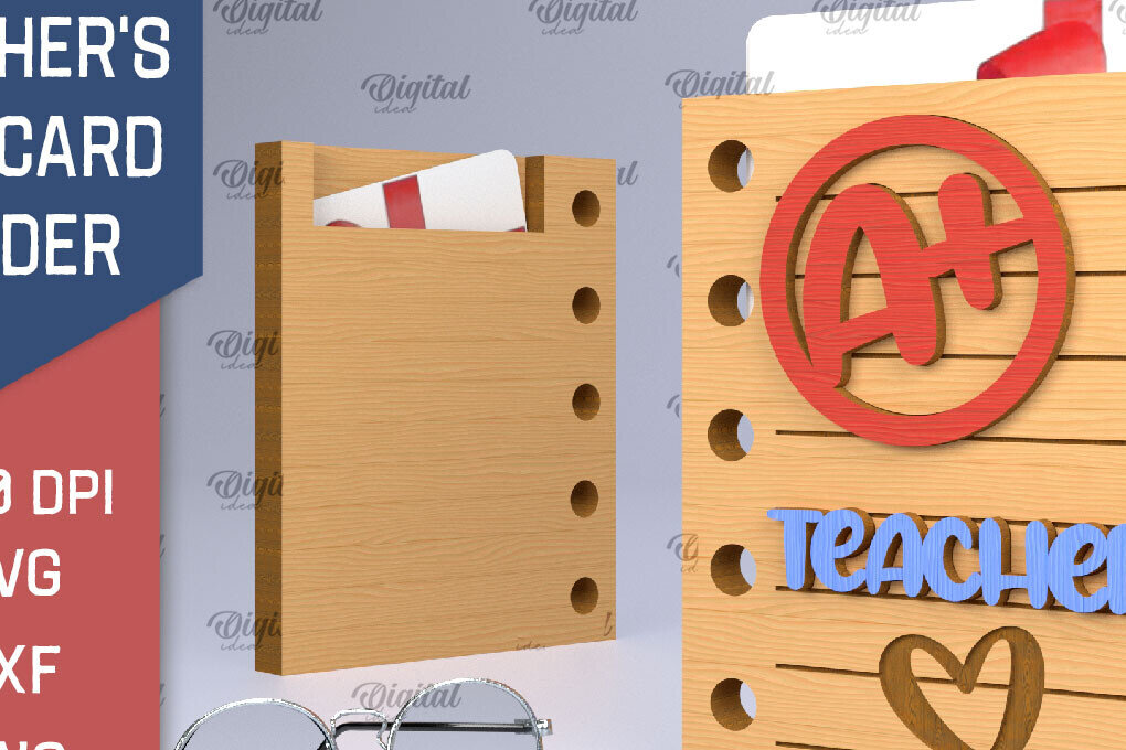 Σετ των 2 Intra απο ξύλο plywood 3mm-4mm πάχος – Δωροθήκη Δωροκάρτας Καθηγητών Δίασταση  20x20 cm INTRAFABR-95577490