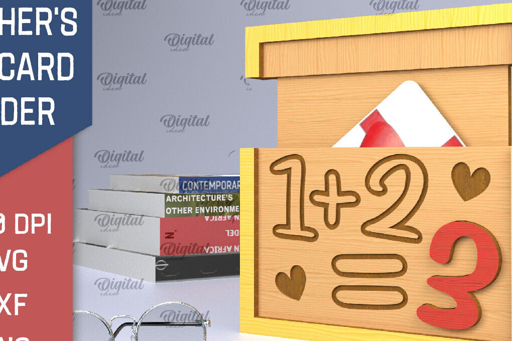 Σετ των 2 Intra απο ξύλο plywood 3mm-4mm πάχος – Δωροθήκη Δωροκάρτας Καθηγητών Δίασταση  20x20 cm INTRAFABR-95577520