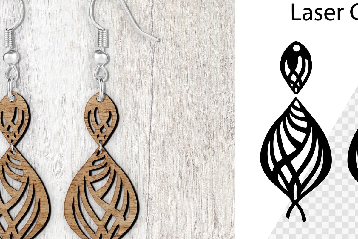 Σετ των 3 Intra απο ξύλο plywood 3mm-4mm πάχος – Σκουλαρίκια Teadrop Cut Laser. Σκουλαρίκια Δίασταση  5x5 cm INTRAFABR-98287502