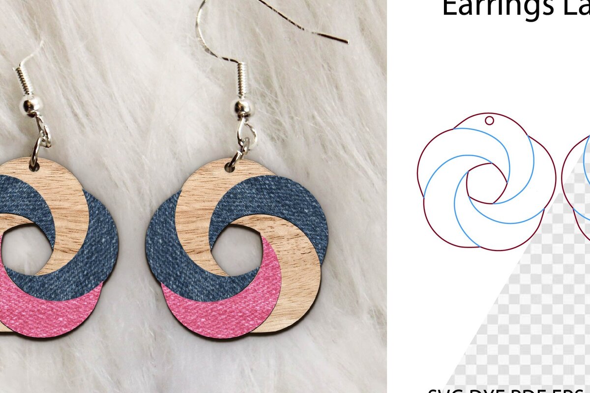 Σετ των 3 Intra απο ξύλο plywood 3mm-4mm πάχος – Σκουλαρίκια Teadrop Cut Laser. Δίασταση  5x5 cm INTRAFABR-113403806