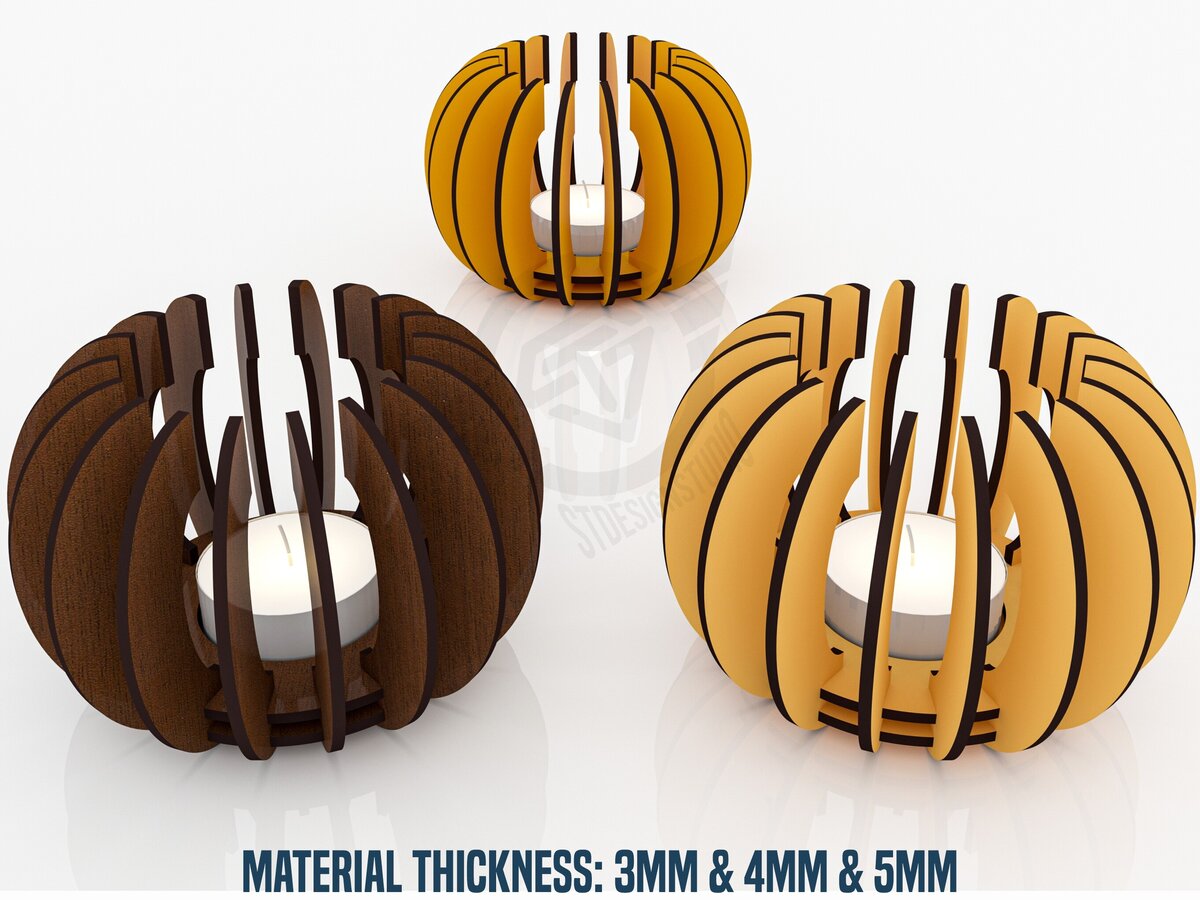 Σετ των 2 Intra απο ξύλο plywood 3mm-4mm πάχος – ΑρχείαTealight Δίασταση  20x20 cm INTRAFABR-119476544