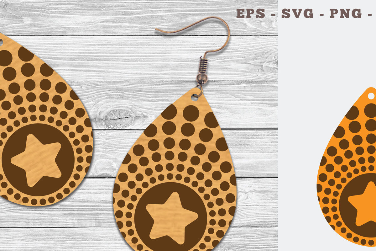 Σετ των 3 Intra απο ξύλο plywood 3mm-4mm πάχος – Σκουλαρίκια Tear Drop 2 Δίασταση  5x5 cm INTRAFABR-106747772