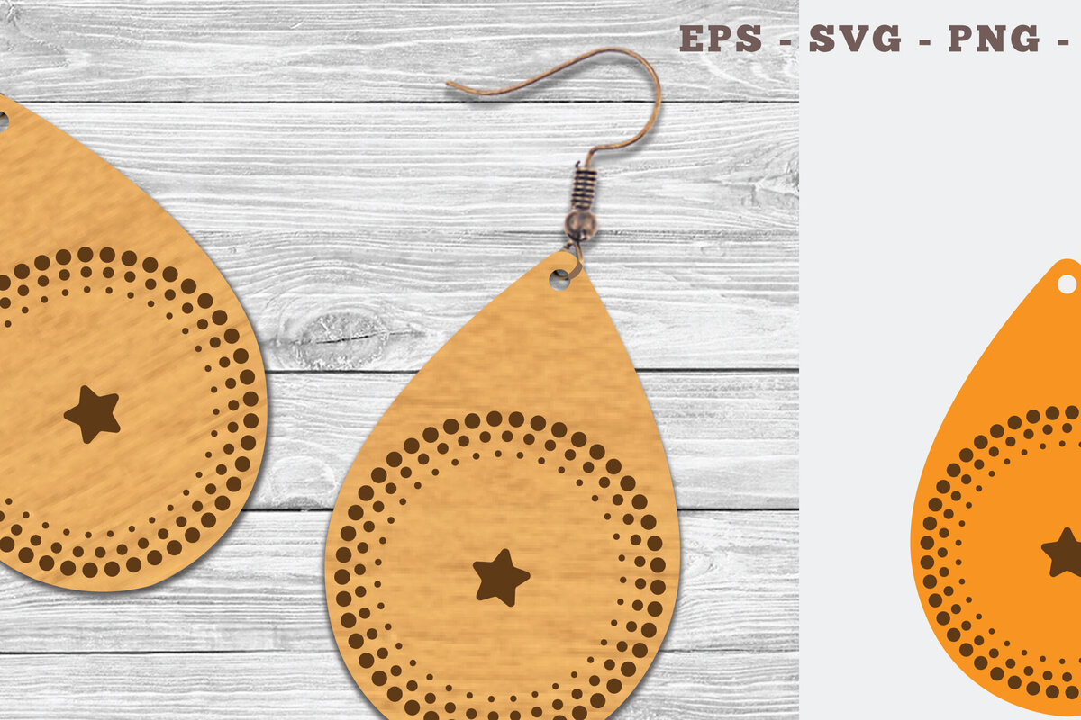 Σετ των 3 Intra απο ξύλο plywood 3mm-4mm πάχος – Σκουλαρίκια Tear Drop 5 Δίασταση  5x5 cm INTRAFABR-106748096