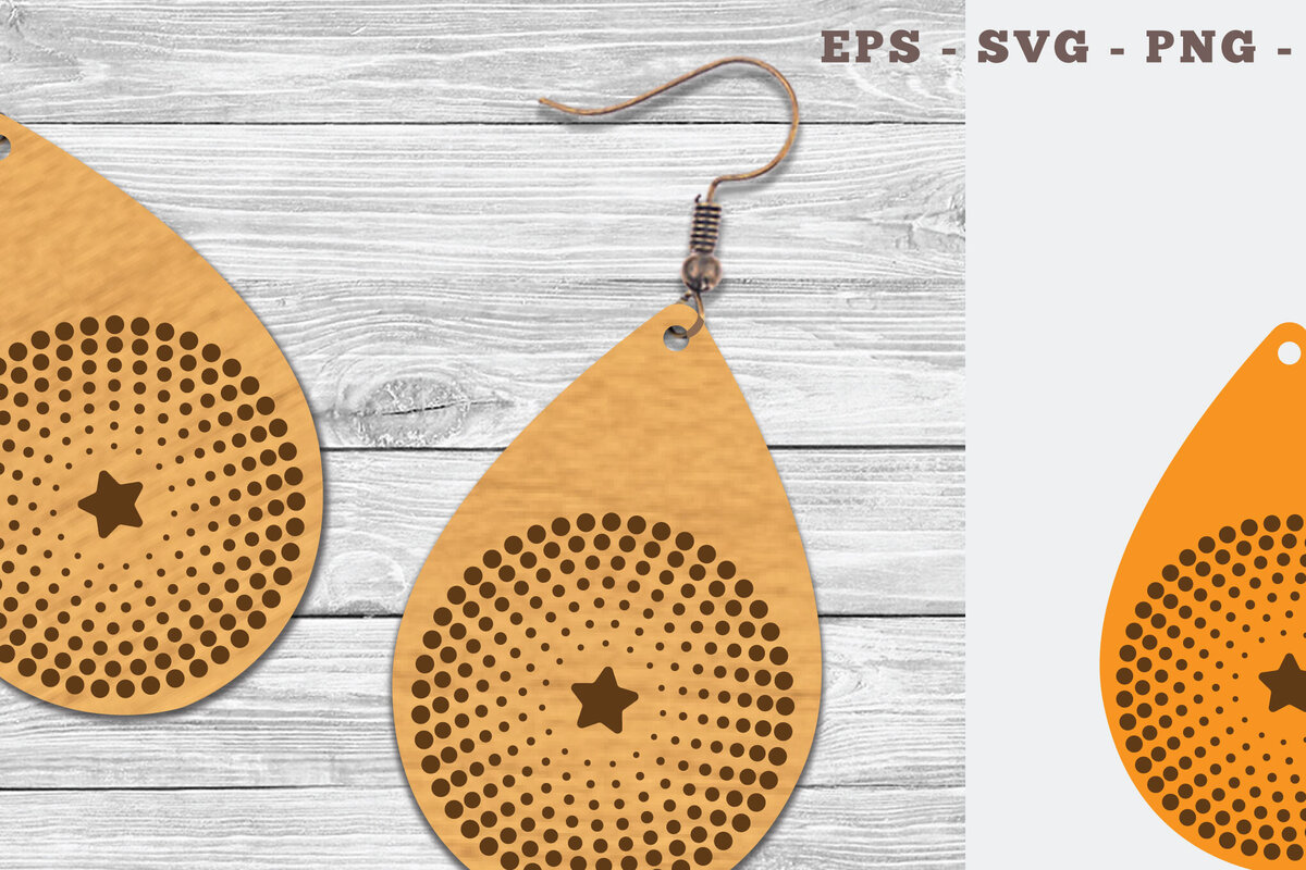 Σετ των 3 Intra απο ξύλο plywood 3mm-4mm πάχος – Σκουλαρίκια Tear Drop 6 Δίασταση  5x5 cm INTRAFABR-106748158