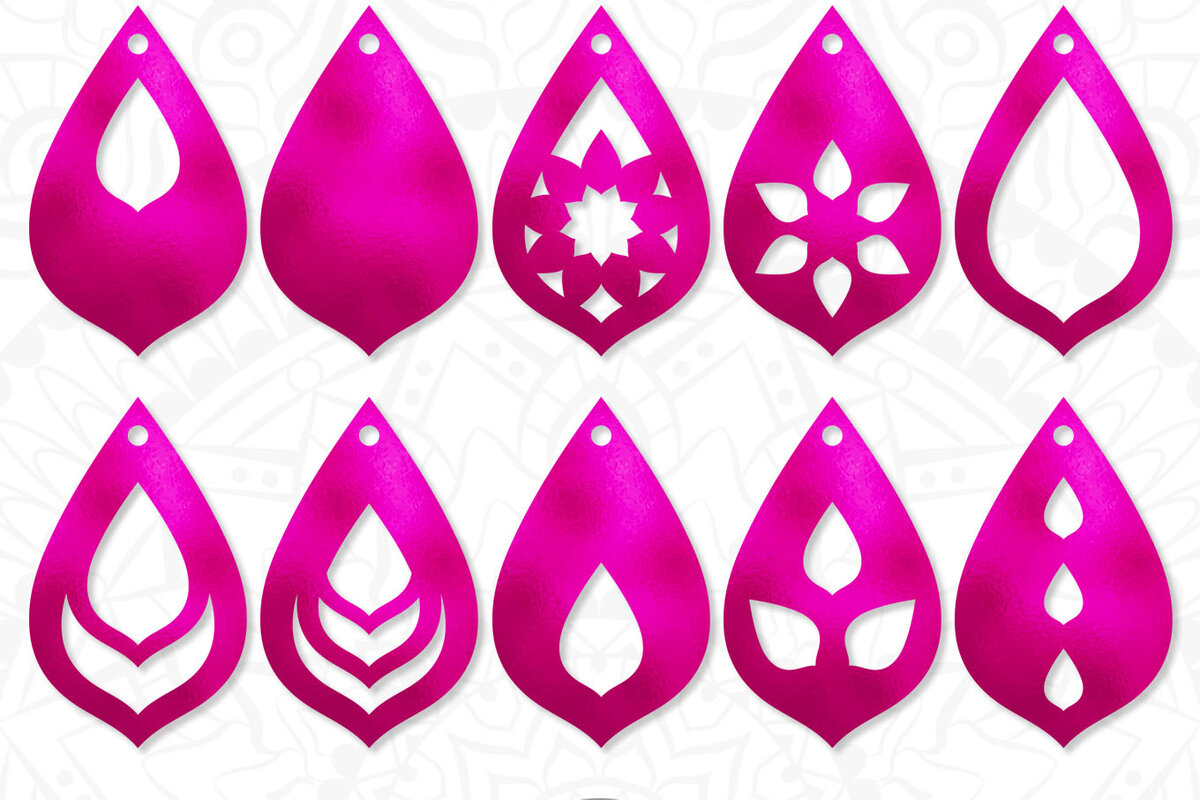 Σετ των 3 Intra απο ξύλο plywood 3mm-4mm πάχος – Σκουλαρίκια δάκρυ Δίασταση  5x5 cm INTRAFABR-7202355