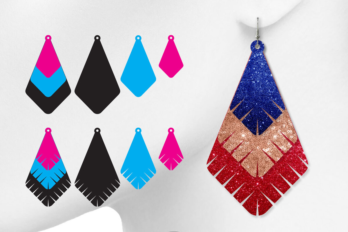 Σετ των 3 Intra απο ξύλο plywood 3mm-4mm πάχος – Σκουλαρίκια δάκρυ κομμένο αρχείο, γεωμετρικά Δίασταση  5x5 cm INTRAFABR-6838379