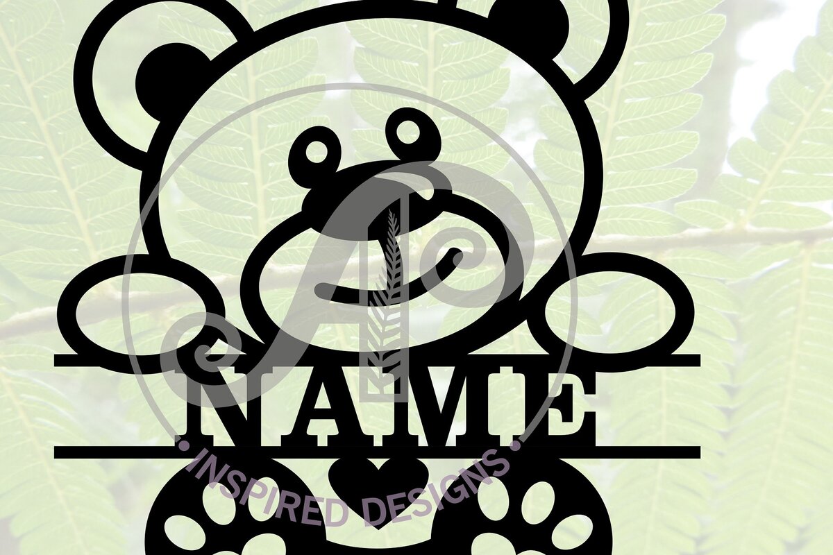 Σετ των 2 Intra απο ξύλο plywood 3mm-4mm πάχος – Teddy Bear Όνομα Δίασταση  20x20 cm INTRAFABR-65638907