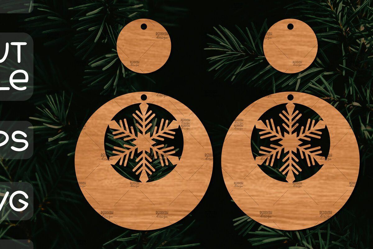Σετ των 3 Intra απο ξύλο plywood 3mm-4mm πάχος – Πρότυπο Σκουλαρίκια Snowflakes Δίασταση  5x5 cm INTRAFABR-106591874