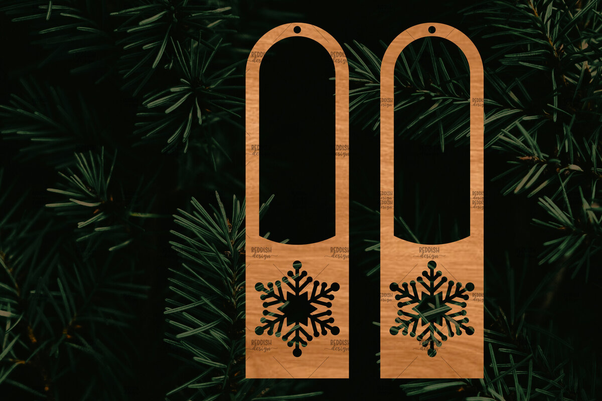 Σετ των 3 Intra απο ξύλο plywood 3mm-4mm πάχος – Πρότυπο Σκουλαρίκια Snowflakes Δίασταση  5x5 cm INTRAFABR-106814390