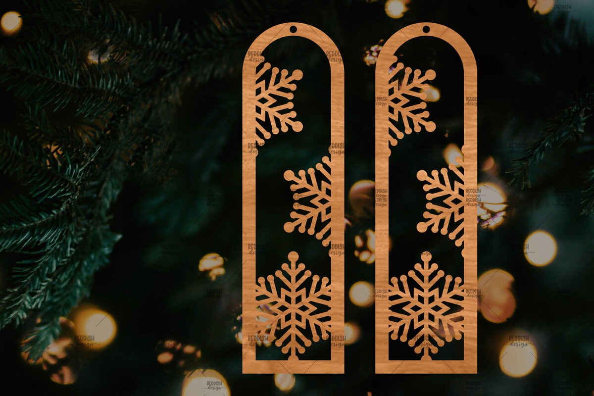 Σετ των 3 Intra απο ξύλο plywood 3mm-4mm πάχος – Πρότυπο Σκουλαρίκια Snowflakes Δίασταση  5x5 cm INTRAFABR-106814428