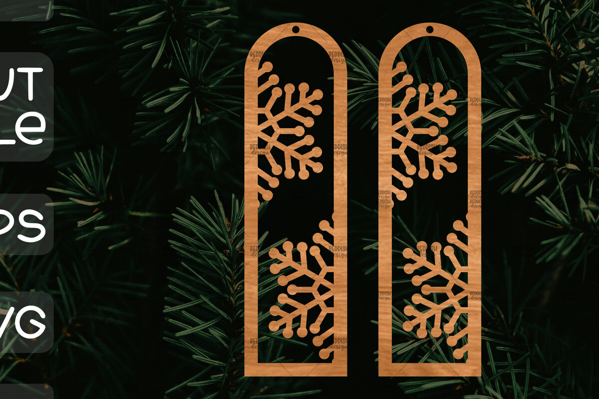 Σετ των 3 Intra απο ξύλο plywood 3mm-4mm πάχος – Πρότυπο Σκουλαρίκια Snowflakes Δίασταση  5x5 cm INTRAFABR-106814568