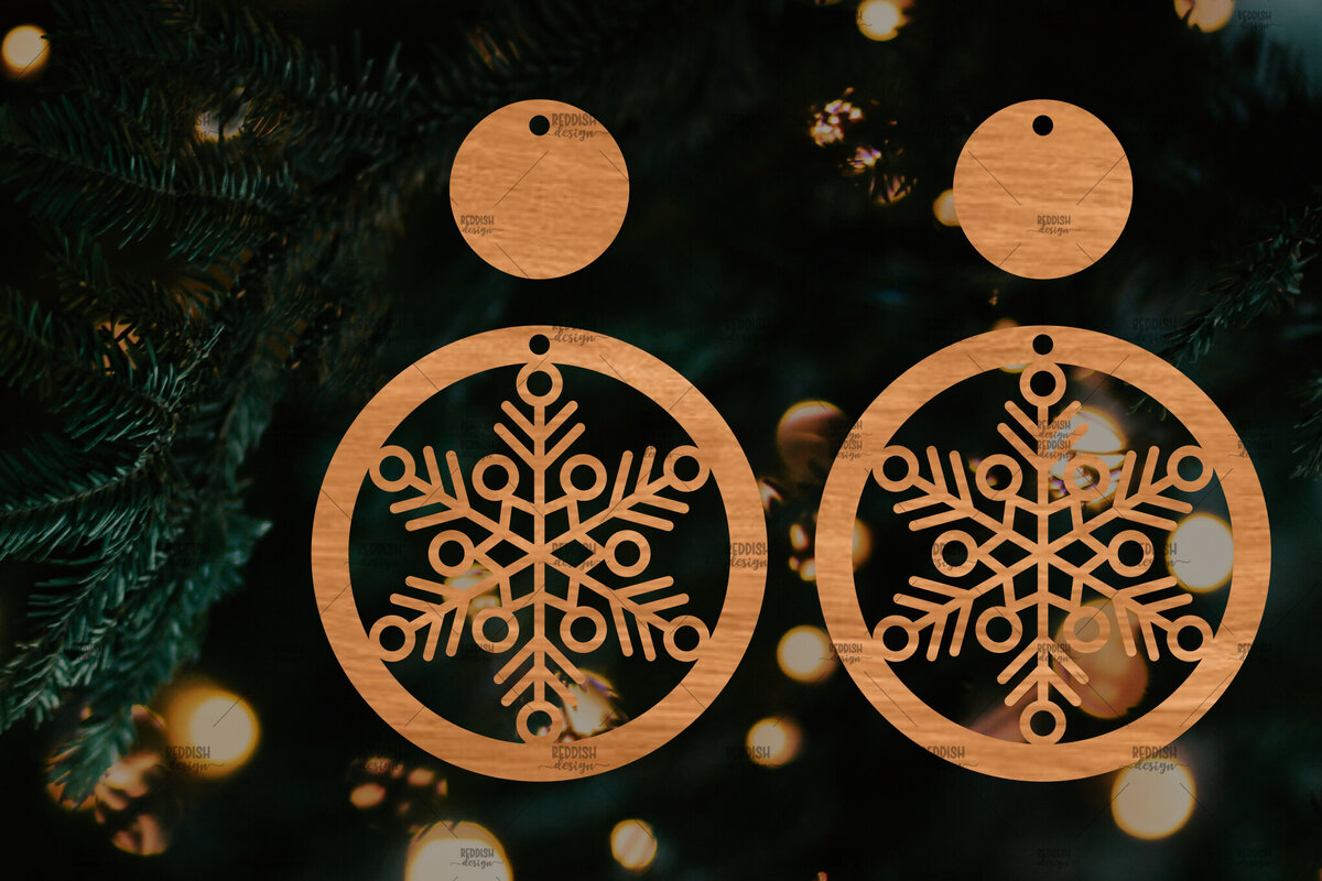 Σετ των 3 Intra απο ξύλο plywood 3mm-4mm πάχος – Πρότυπο Σκουλαρίκια Snowflakes Δίασταση  5x5 cm INTRAFABR-106815159
