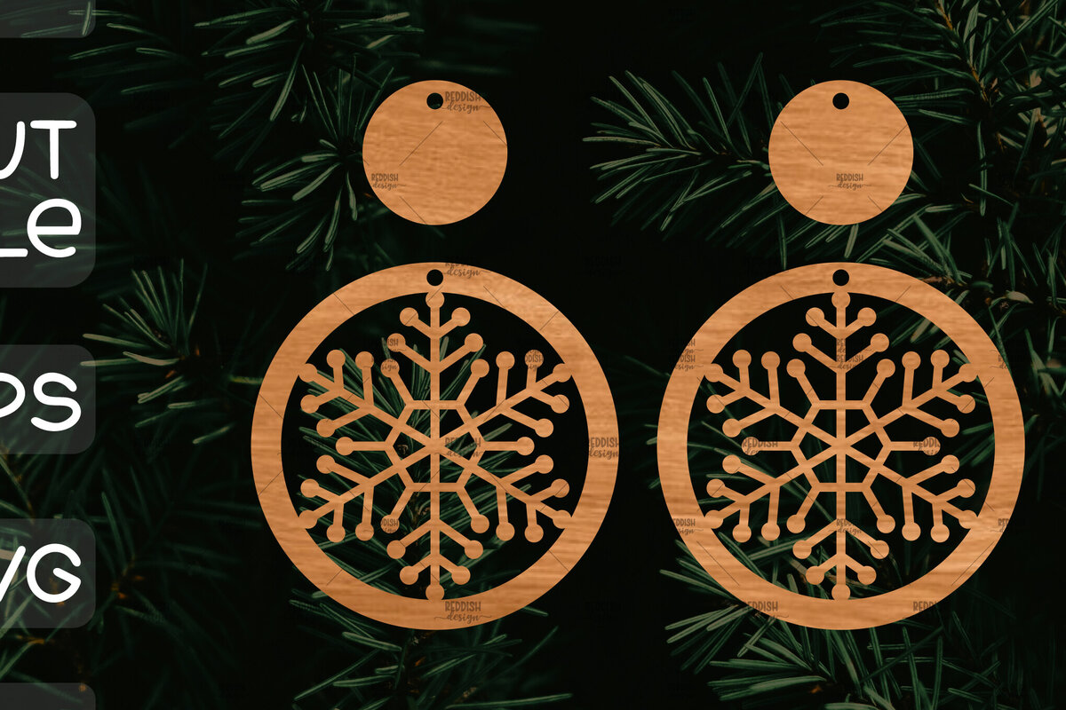 Σετ των 3 Intra απο ξύλο plywood 3mm-4mm πάχος – Πρότυπο Σκουλαρίκια Snowflakes Δίασταση  5x5 cm INTRAFABR-106815976