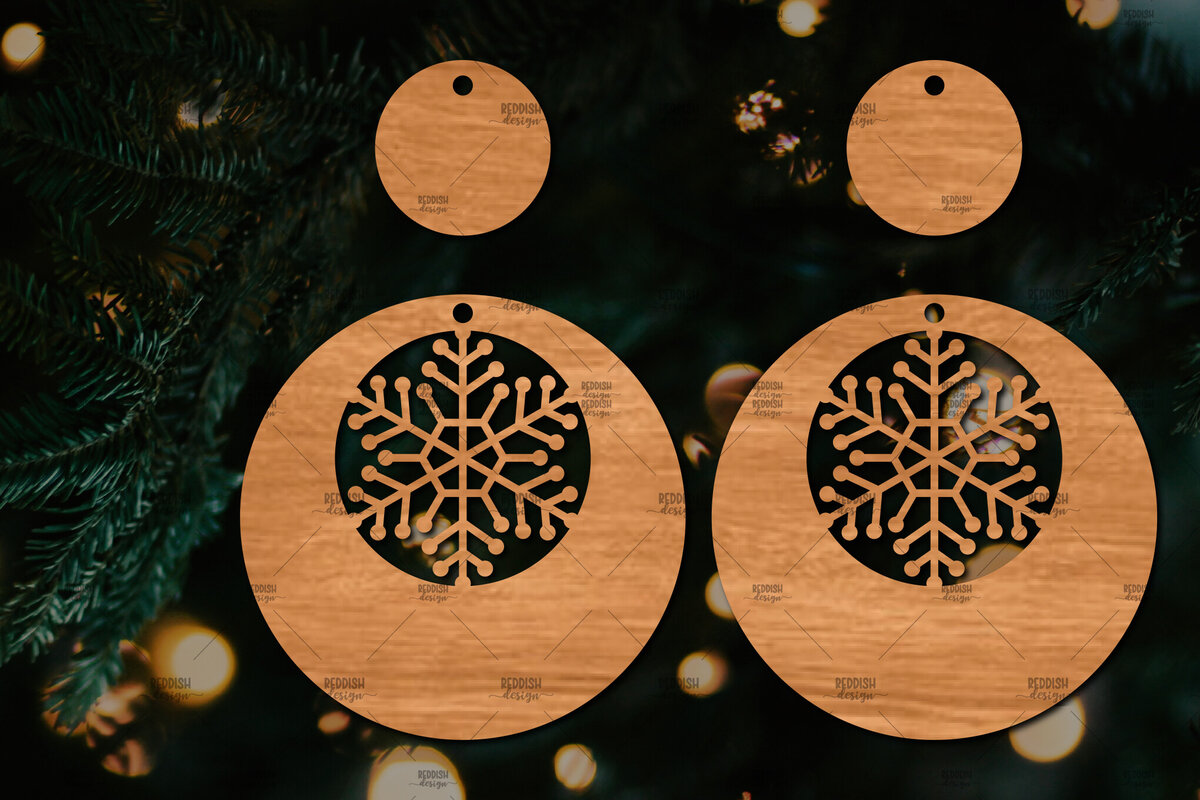 Σετ των 3 Intra απο ξύλο plywood 3mm-4mm πάχος – Πρότυπο Σκουλαρίκια Snowflakes Δίασταση  5x5 cm INTRAFABR-106442574