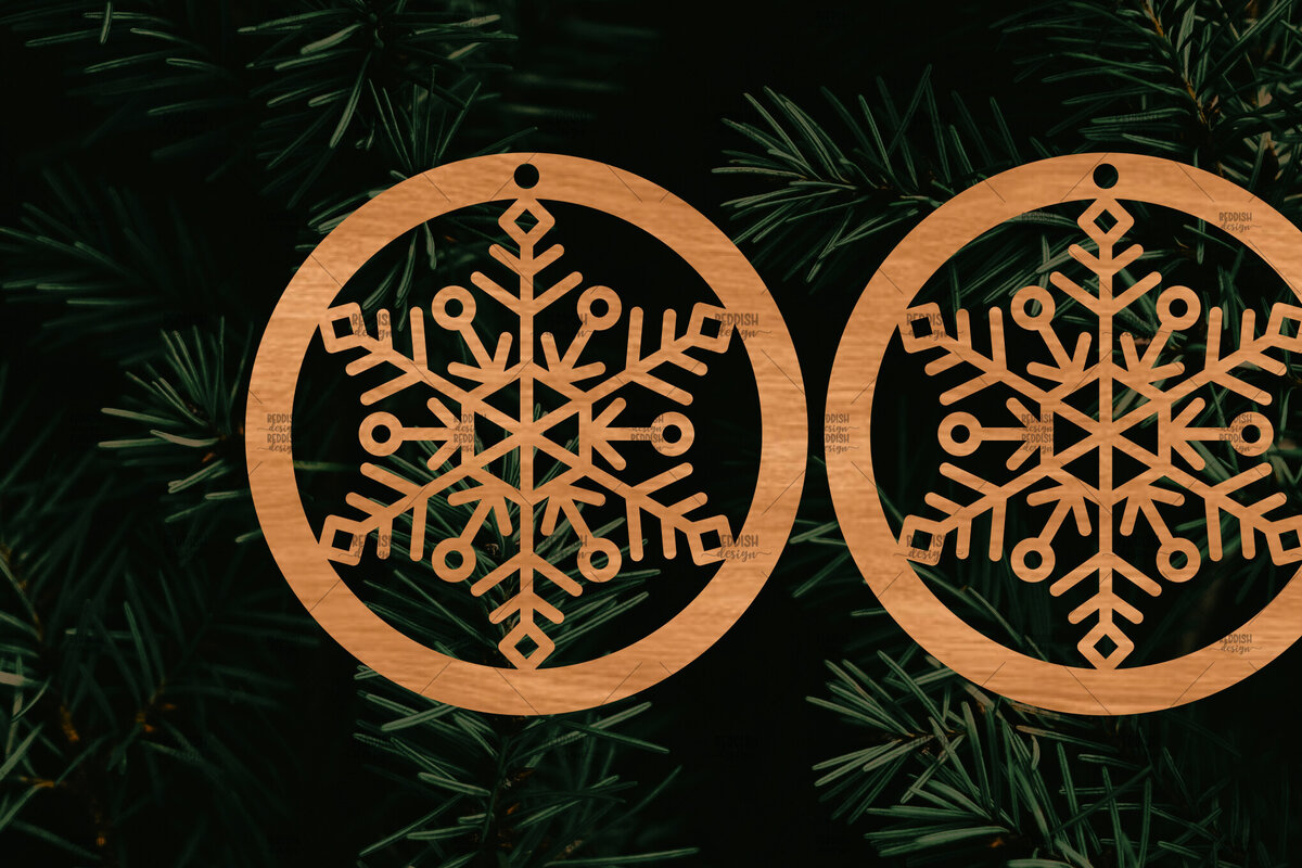 Σετ των 3 Intra απο ξύλο plywood 3mm-4mm πάχος – Πρότυπο Σκουλαρίκια,Σκουλαρίκια Snowflake Δίασταση  5x5 cm INTRAFABR-108512537