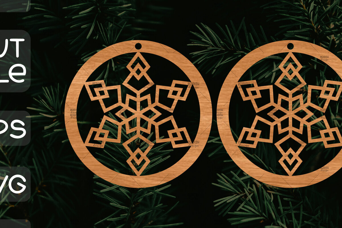 Σετ των 3 Intra απο ξύλο plywood 3mm-4mm πάχος – Πρότυπο Σκουλαρίκια,Σκουλαρίκια Snowflake Δίασταση  5x5 cm INTRAFABR-108512377