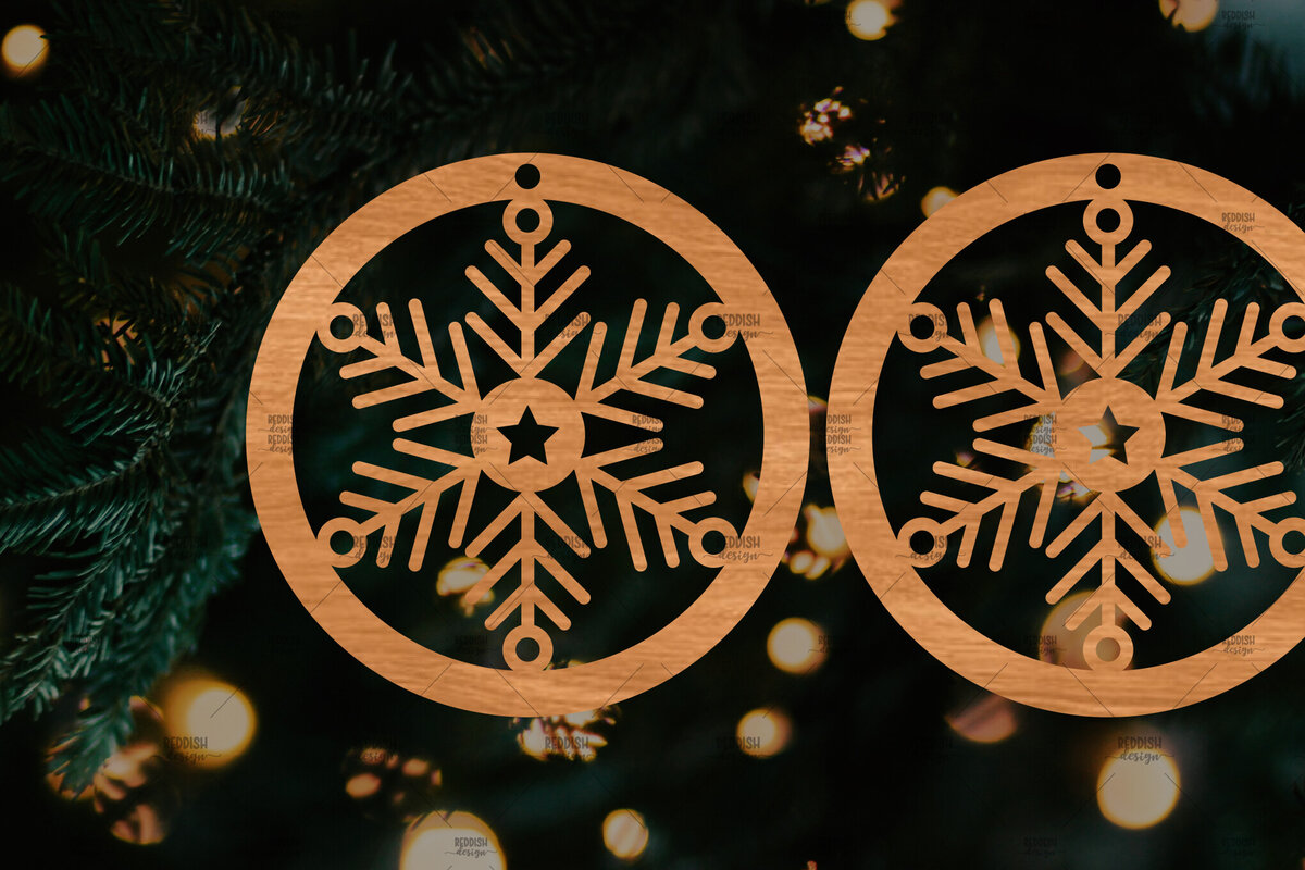 Σετ των 3 Intra απο ξύλο plywood 3mm-4mm πάχος – Πρότυπο Σκουλαρίκια,Σκουλαρίκια Snowflake Δίασταση  5x5 cm INTRAFABR-108512424