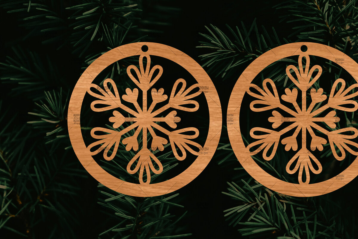 Σετ των 3 Intra απο ξύλο plywood 3mm-4mm πάχος – Πρότυπο Σκουλαρίκια,Σκουλαρίκια Snowflake Δίασταση  5x5 cm INTRAFABR-108512476