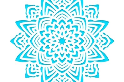 Σετ των 2 Intra απο ξύλο plywood 3mm-4mm πάχος – Πρότυπο νιφάδες χιονιού Δίασταση  20x20 cm INTRAFABR-4424679