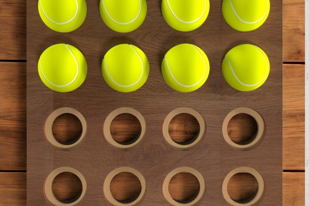 Σετ των 2 Intra απο ξύλο plywood 3mm-4mm πάχος – Jig χαρακτικής μπάλας τένις 222 Δίασταση  20x20 cm INTRAFABR-118486683