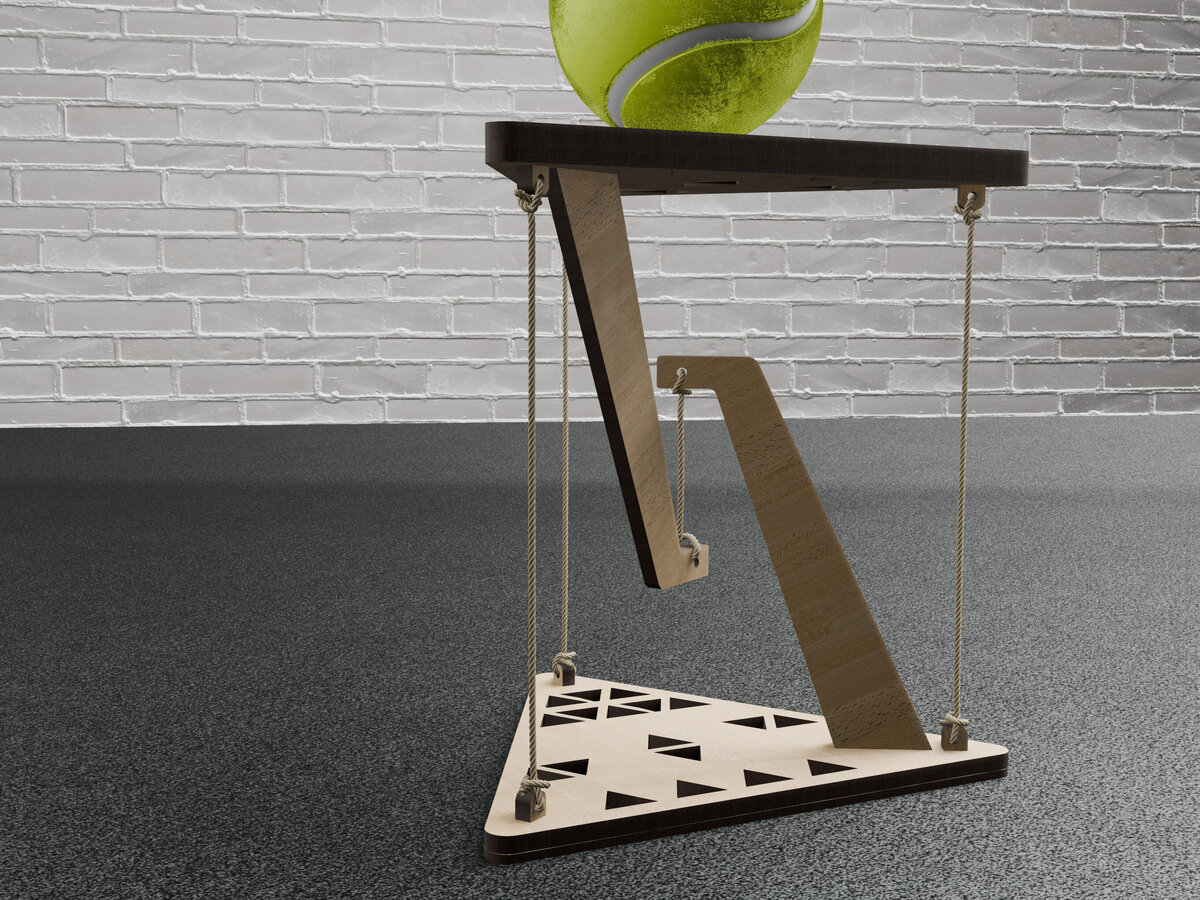 Σετ των 2 Intra απο ξύλο plywood 3mm-4mm πάχος – Αρχεία αποκοπής με λέιζερ πίνακα Tensegrity Δίασταση  20x20 cm INTRAFABR-120037249