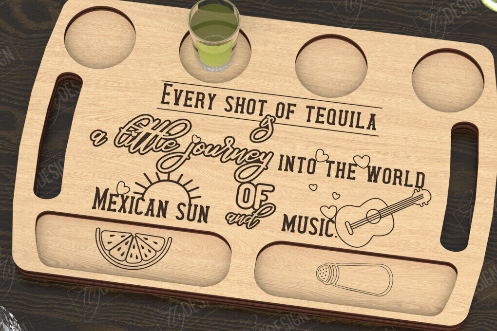 Σετ των 2 Intra απο ξύλο plywood 3mm-4mm πάχος – Κοπή με λέιζερ σανίδα τεκίλα | Βολή Δίασταση  20x20 cm INTRAFABR-121510886