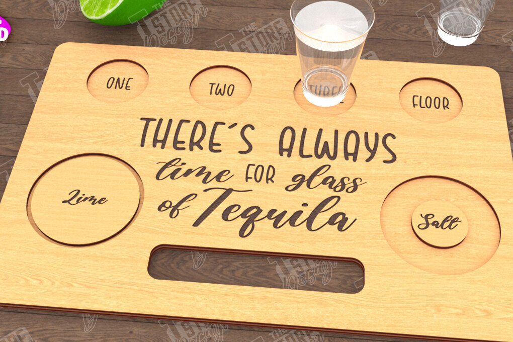 Σετ των 2 Intra απο ξύλο plywood 3mm-4mm πάχος – Τεκίλα Shot Board | Δίσκος σερβιρίσματος Shot Δίασταση  20x20 cm INTRAFABR-115892904