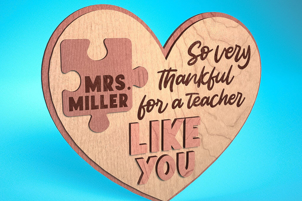 Intra απο ξύλο plywood 3mm-4mm πάχος – Ευχαριστούμε Δάσκαλο Sign | Δίασταση  40x30 cm INTRAFABR-68649252