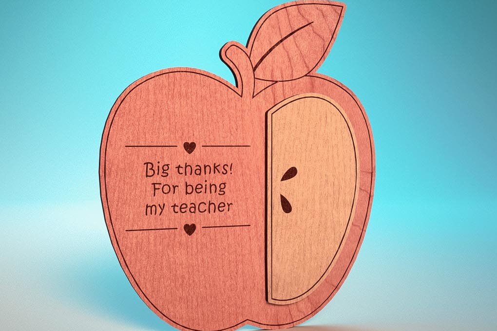 Intra απο ξύλο plywood 3mm-4mm πάχος – Ευχαριστούμε Δάσκαλο Sign | Δίασταση  40x30 cm INTRAFABR-71555983