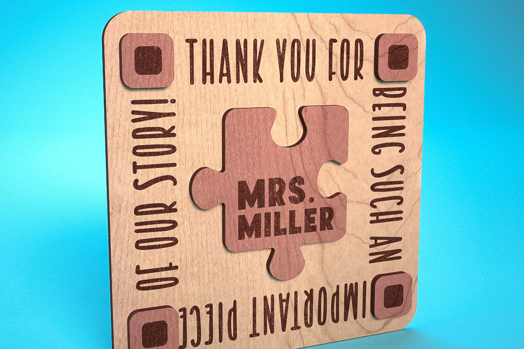 Intra απο ξύλο plywood 3mm-4mm πάχος – Ευχαριστούμε Δάσκαλο Sign | Δίασταση  40x30 cm INTRAFABR-68649104