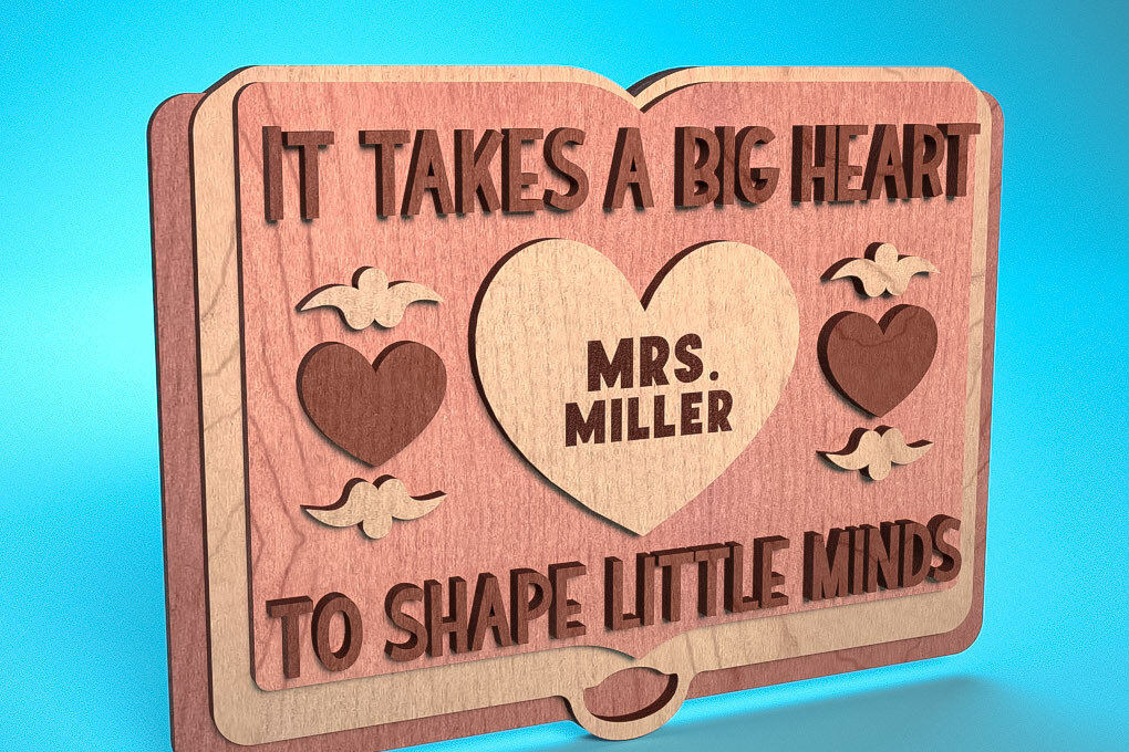 Intra απο ξύλο plywood 3mm-4mm πάχος – Ευχαριστούμε Δάσκαλο Sign | Δίασταση  40x30 cm INTRAFABR-68648929