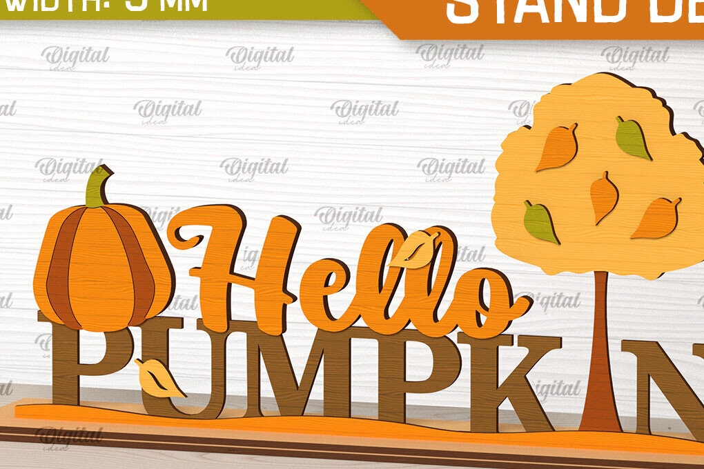 Σετ των 2 Intra απο ξύλο plywood 3mm-4mm πάχος –  κοπής με λέιζερ διακόσμηση για την ημέρα των ευχαριστιών Δίασταση  20x20 cm INTRAFABR-103311945