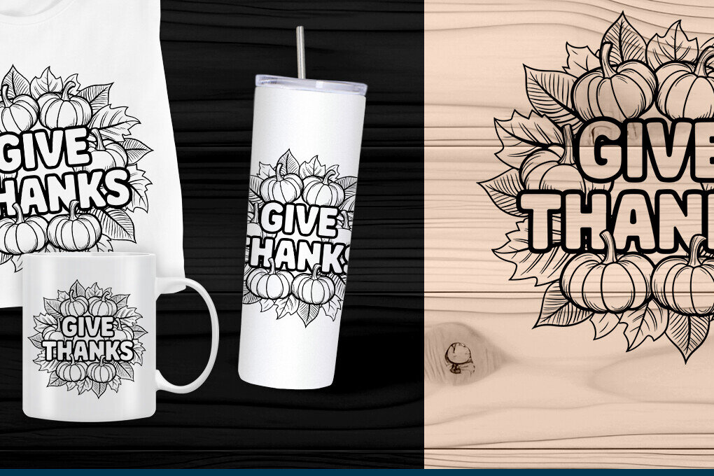 Σετ των 2 Intra απο ξύλο plywood 3mm-4mm πάχος – Ημέρα των Ευχαριστιών Δώστε Ευχαριστίες Δίασταση  20x20 cm INTRAFABR-109384027