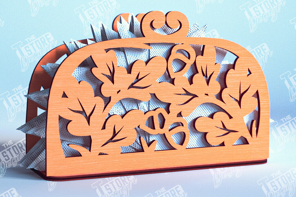 Σετ των 2 Intra απο ξύλο plywood 3mm-4mm πάχος – Θήκη χαρτοπετσέτας για την ημέρα των ευχαριστιών | Αρχείο CNC Δίασταση  20x20 cm INTRAFABR-103791236