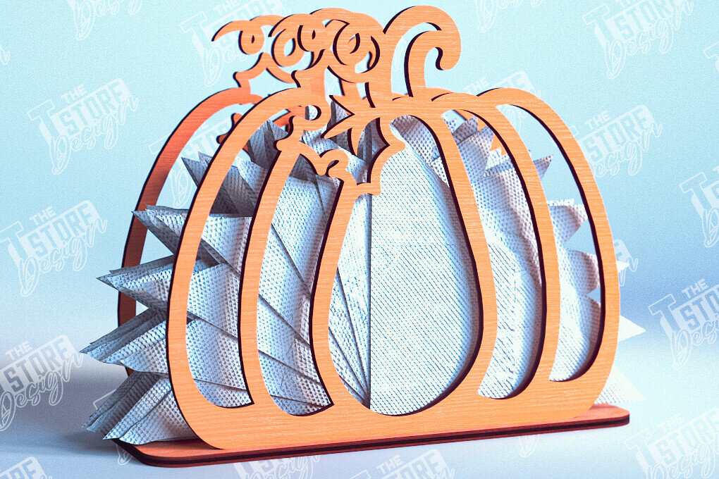 Σετ των 2 Intra απο ξύλο plywood 3mm-4mm πάχος – Θήκη χαρτοπετσέτας για την ημέρα των ευχαριστιών | Αρχείο CNC Δίασταση  20x20 cm INTRAFABR-103791238